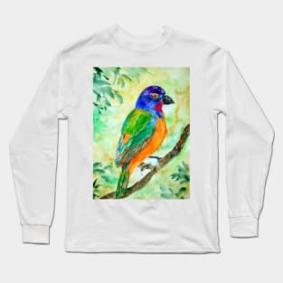 Colorful Bunting Bird Long Sleeve T-Shirt